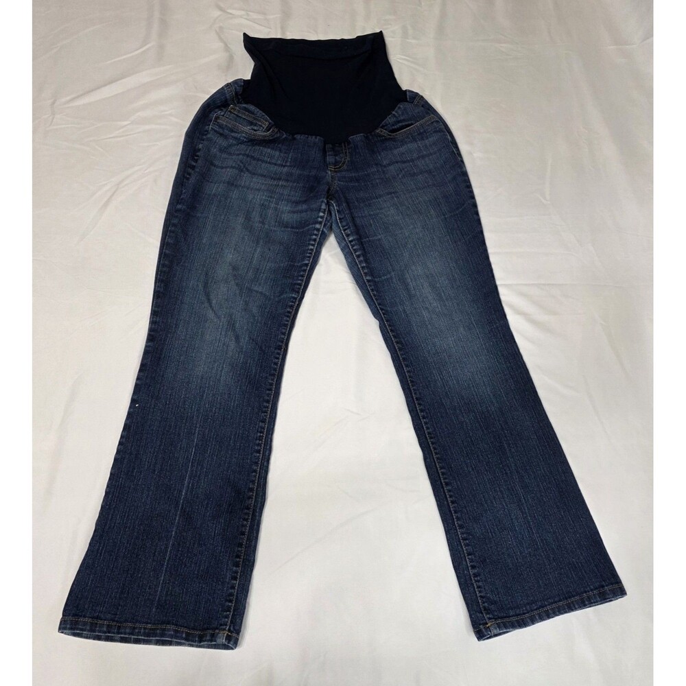 Motherhood Maternity Jeans Size Small Long Full Panel Bootcut Pockets